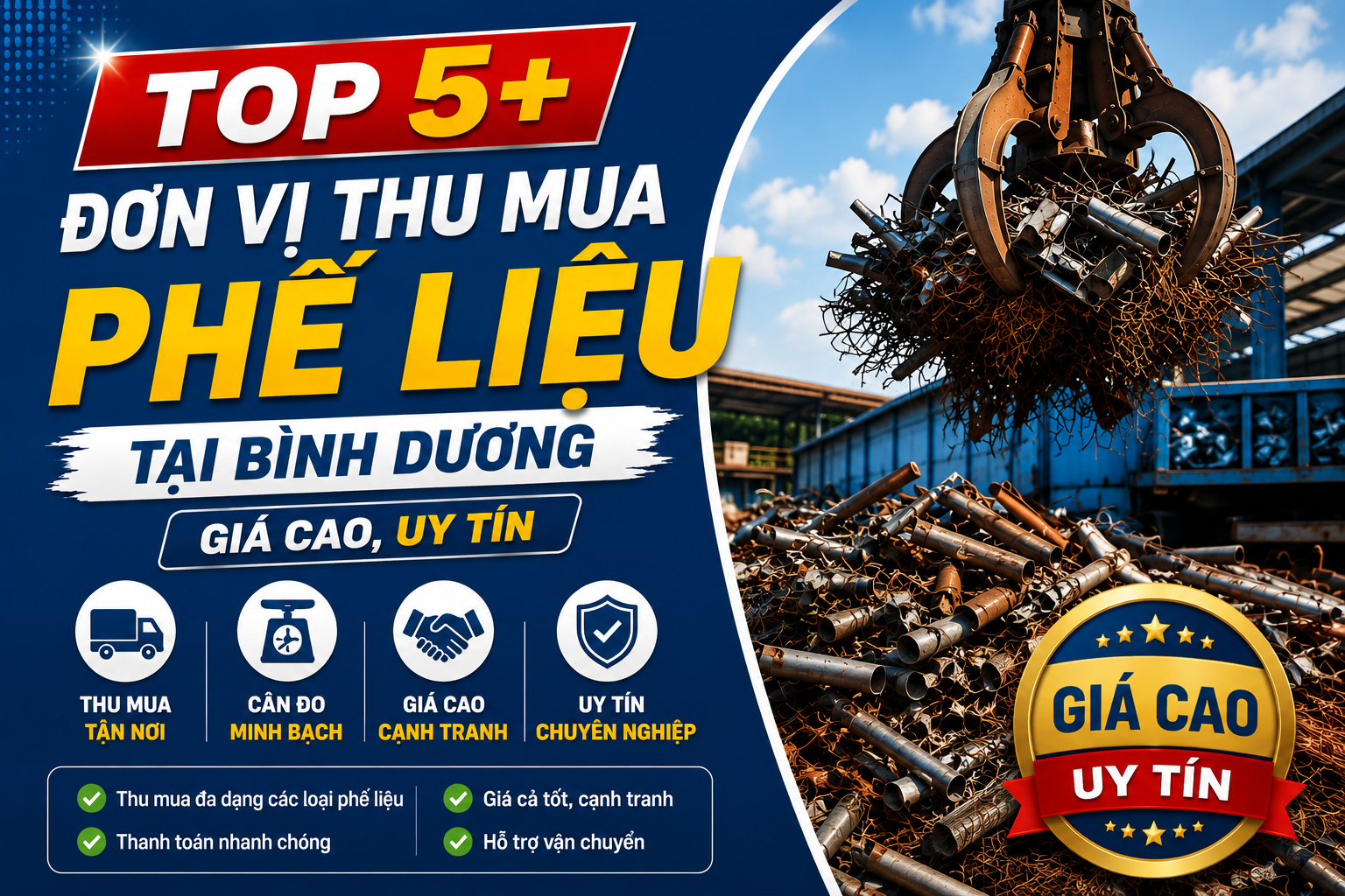 Top 5+ Đơn Vị Thu Mua Phế Liệu Tại Bình Dương Giá Cao, Thu Gom Tận Nơi